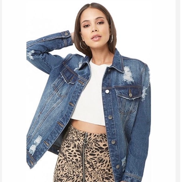 Forever 21 Jackets & Blazers - Distressed Jean Jacket